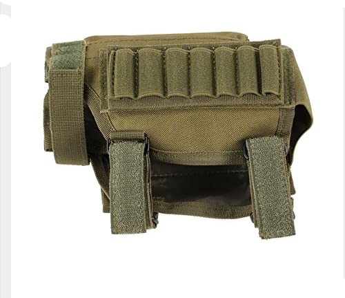 Wsobue Rifle Buttstock, Hunting Shooting Tactical Cheek Rest Pad Ammo Pouch with 7 Shells Holder