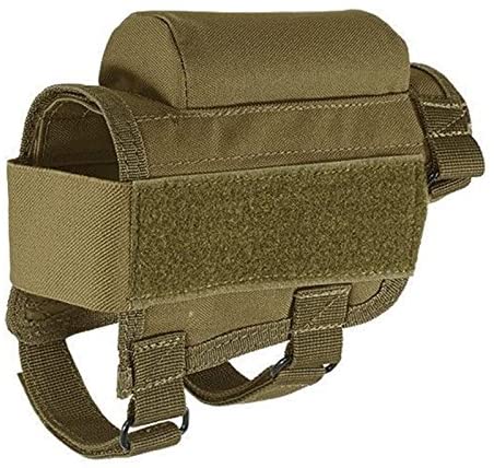 Wsobue Rifle Buttstock, Hunting Shooting Tactical Cheek Rest Pad Ammo Pouch with 7 Shells Holder